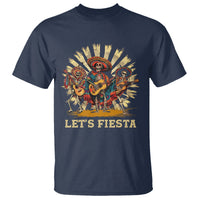Cinco De Mayo T Shirt Let's Fiesta Skeleton Dancing Mexican Party - Wonder Print Shop