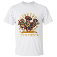 Cinco De Mayo T Shirt Let's Fiesta Skeleton Dancing Mexican Party - Wonder Print Shop