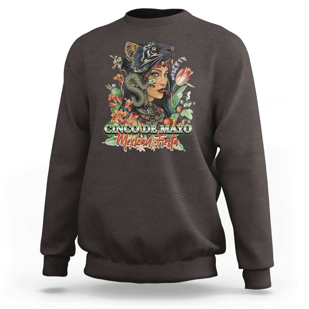 Cinco De Mayo Mexican Fiesta Aztec Sweatshirt - Wonder Print Shop