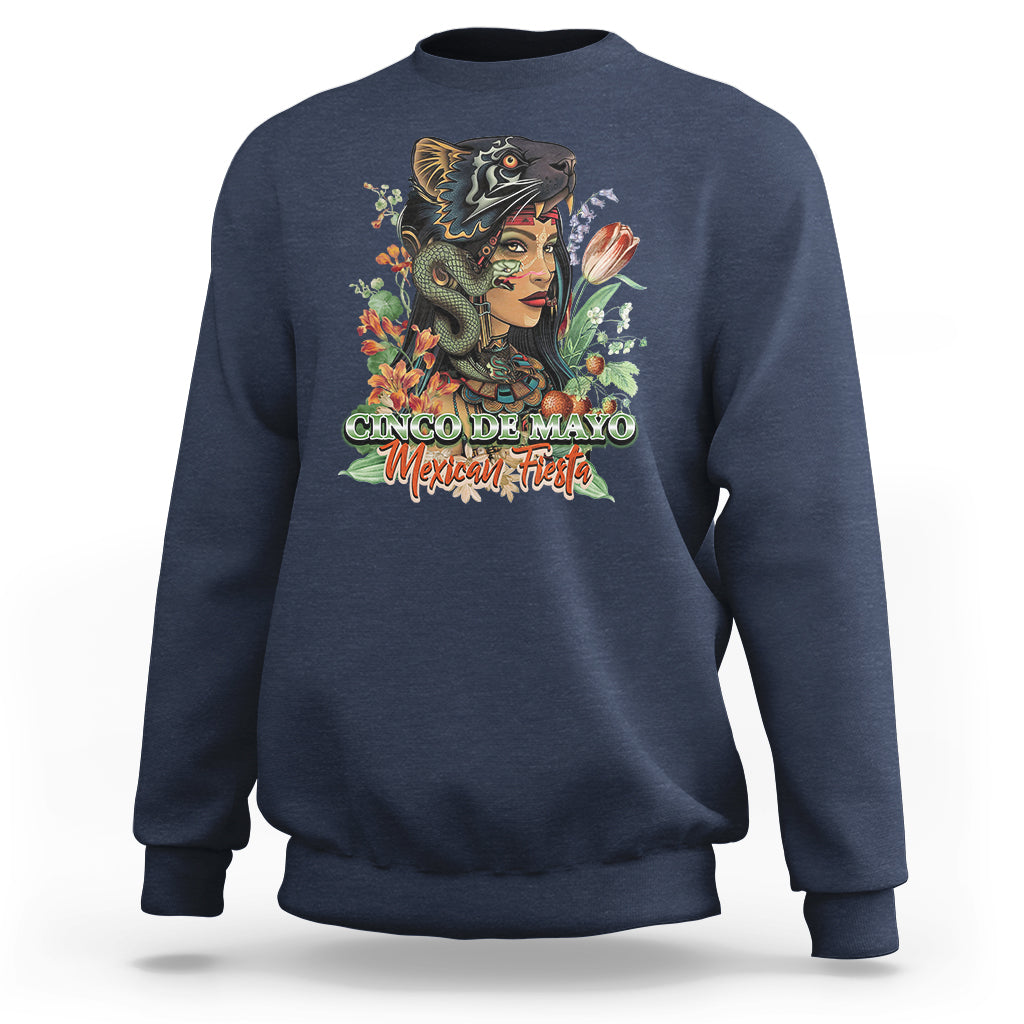 Cinco De Mayo Mexican Fiesta Aztec Sweatshirt - Wonder Print Shop
