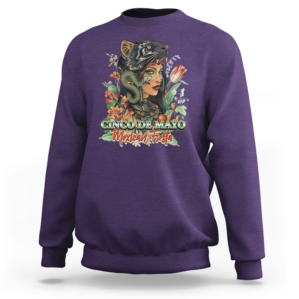 Cinco De Mayo Mexican Fiesta Aztec Sweatshirt - Wonder Print Shop