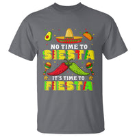 Cinco De Mayo T Shirt No Time To Siesta It's Time To Fiesta Mexican Party - Wonder Print Shop