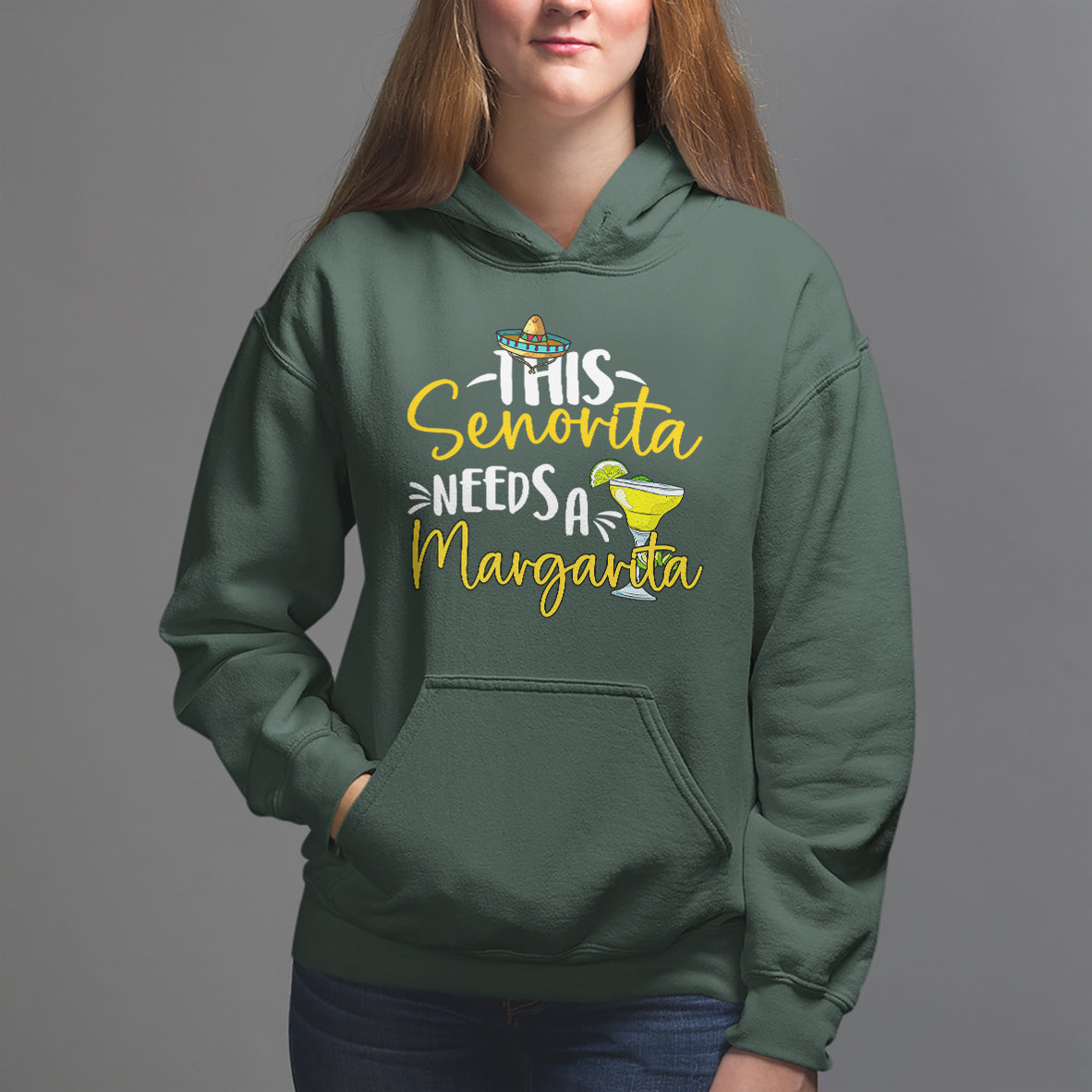 Cinco De Mayo Hoodie This Senorita Needs A Margarita Funny Drinking - Wonder Print Shop