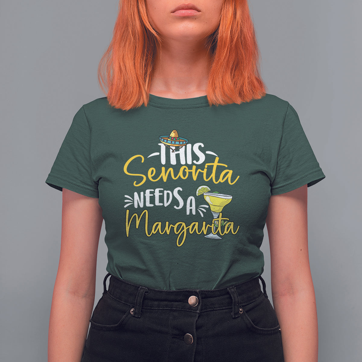 Cinco De Mayo T Shirt For Women This Senorita Needs A Margarita Funny Drinking - Wonder Print Shop