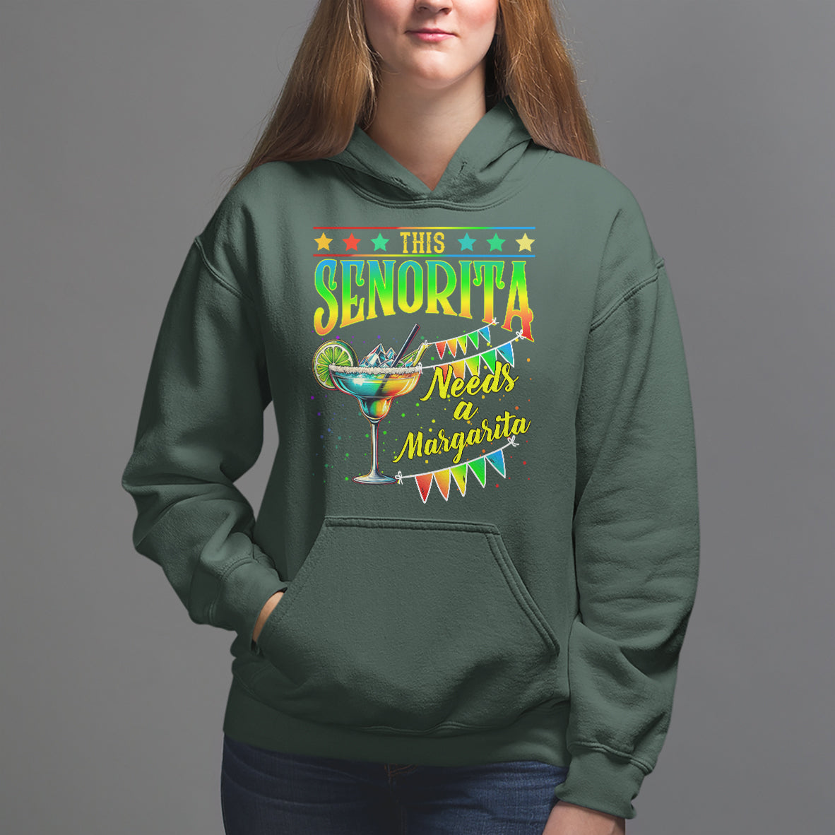 Cinco De Mayo Hoodie This Senorita Needs A Margarita Funny Drinking - Wonder Print Shop
