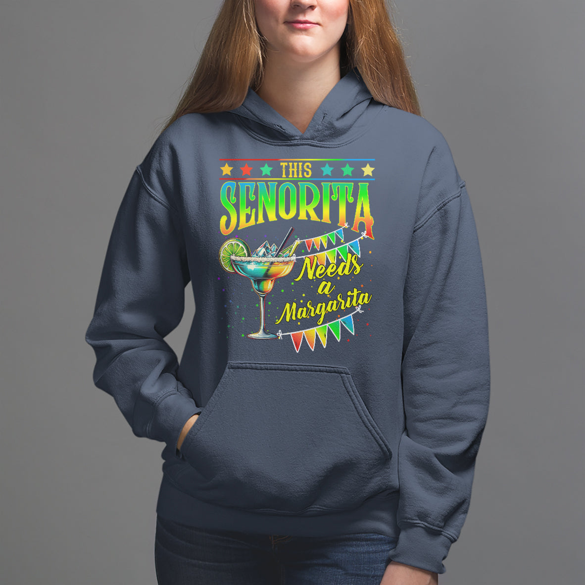 Cinco De Mayo Hoodie This Senorita Needs A Margarita Funny Drinking - Wonder Print Shop