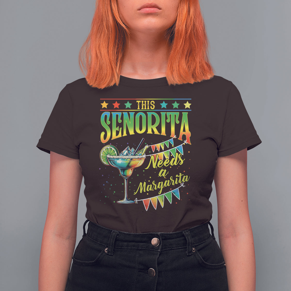 Cinco De Mayo T Shirt For Women This Senorita Needs A Margarita Funny Drinking - Wonder Print Shop