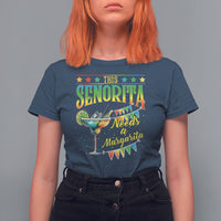 Cinco De Mayo T Shirt For Women This Senorita Needs A Margarita Funny Drinking - Wonder Print Shop