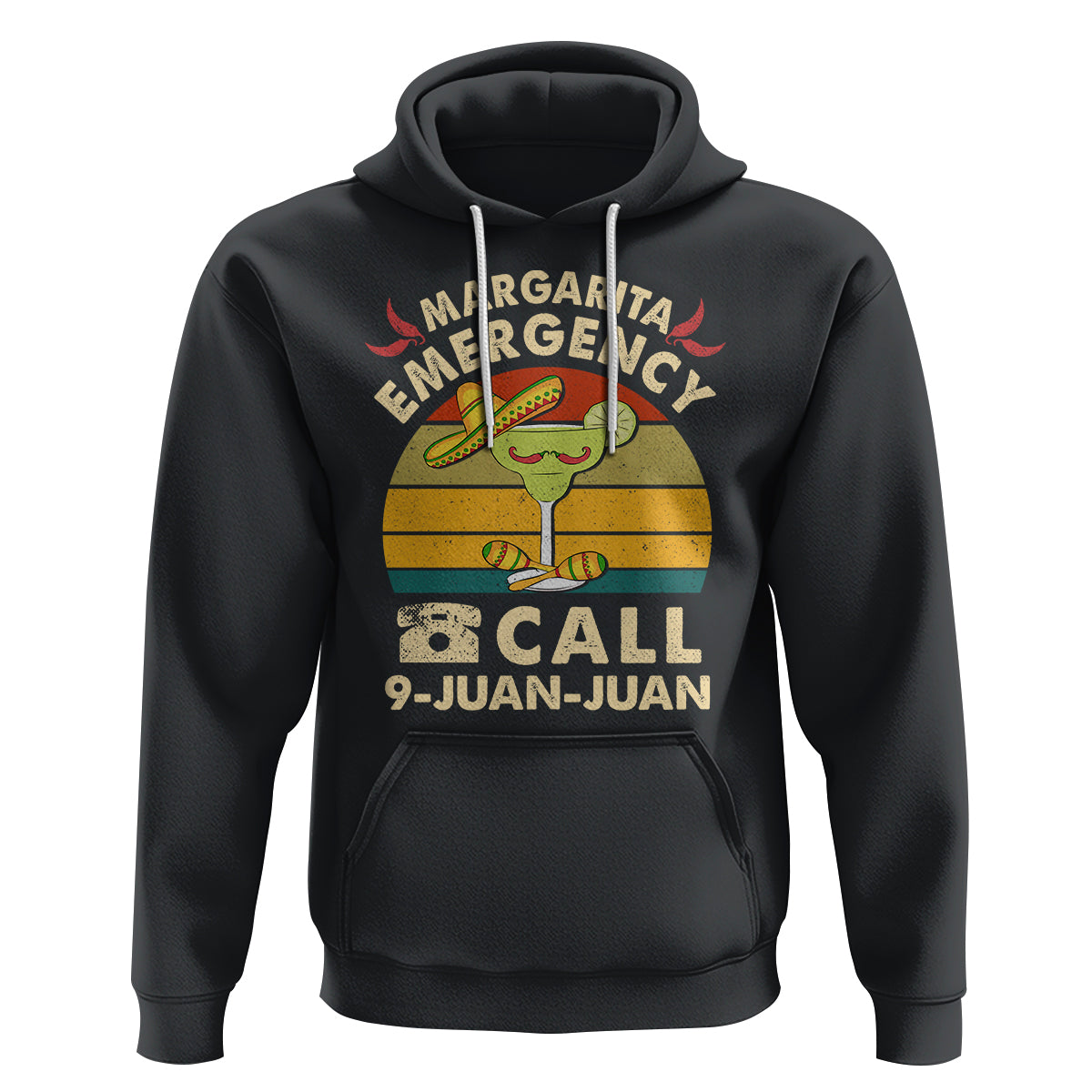 Cinco De Mayo Drinking Hoodie Margarita Emergency Call 9 Juan Juan - Wonder Print Shop