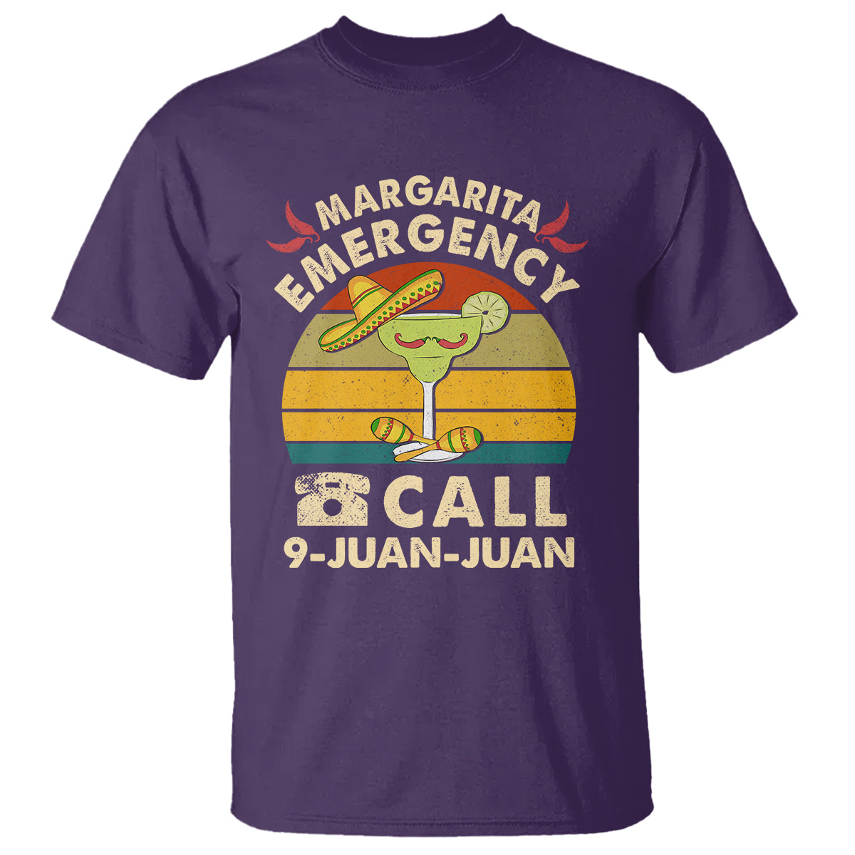 Cinco De Mayo Drinking T Shirt Margarita Emergency Call 9 Juan Juan - Wonder Print Shop