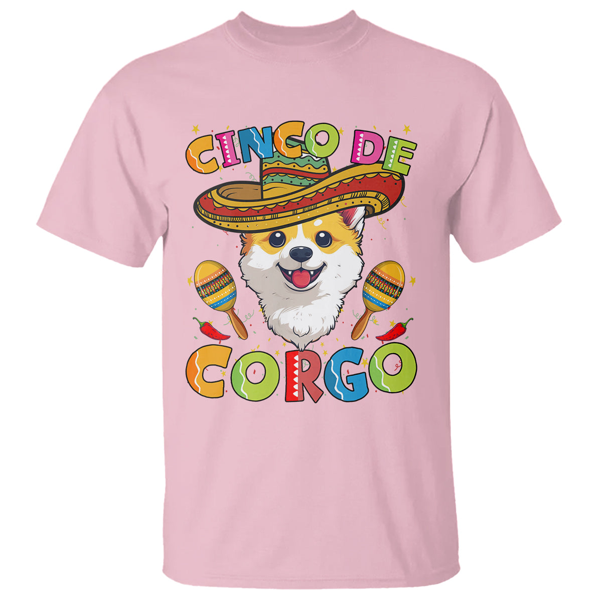 Cinco De Mayo Dog Lover T Shirt Corgo Corgi Mexican Sombrero Maracas - Wonder Print Shop