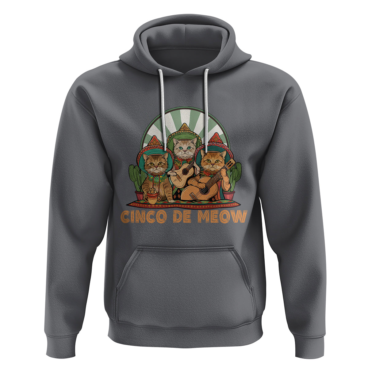 Cinco De Mayo Cat Lover Hoodie Cute Mexican Cat Mariachi Cinco De Meow - Wonder Print Shop