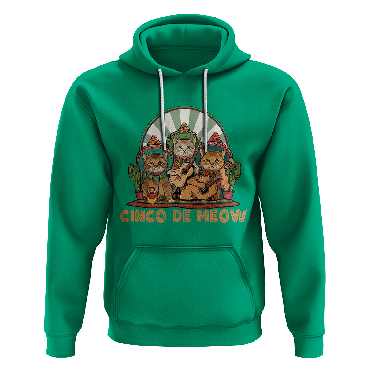 Cinco De Mayo Cat Lover Hoodie Cute Mexican Cat Mariachi Cinco De Meow - Wonder Print Shop