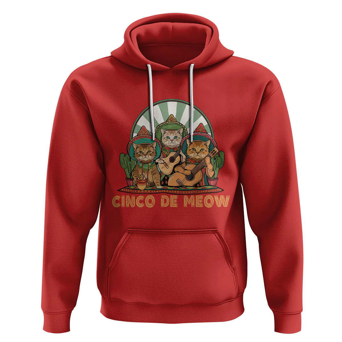 Cinco De Mayo Cat Lover Hoodie Cute Mexican Cat Mariachi Cinco De Meow - Wonder Print Shop
