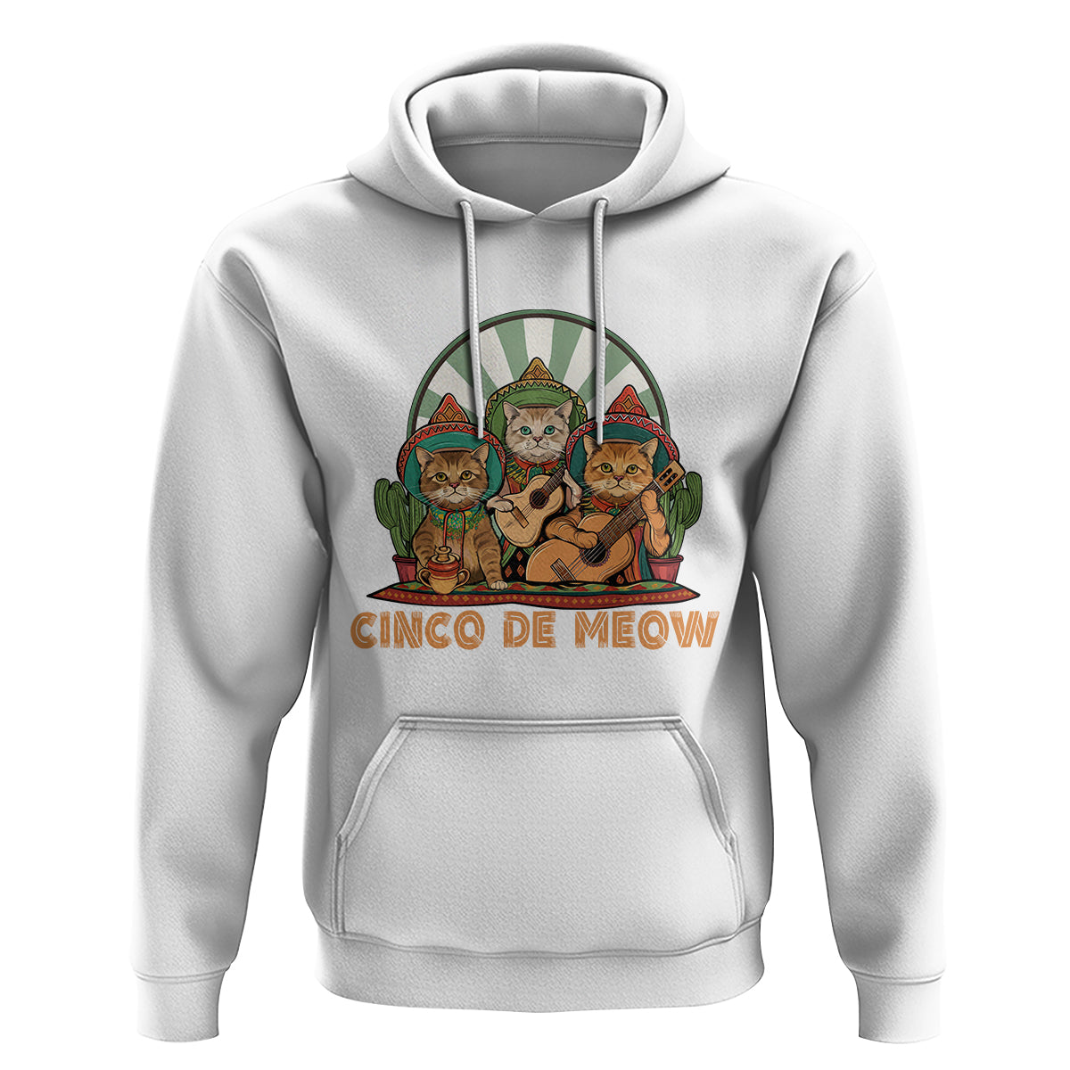 Cinco De Mayo Cat Lover Hoodie Cute Mexican Cat Mariachi Cinco De Meow - Wonder Print Shop