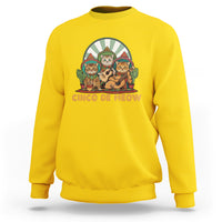 Cinco De Mayo Cat Lover Sweatshirt Cute Mexican Cat Mariachi Cinco De Meow - Wonder Print Shop