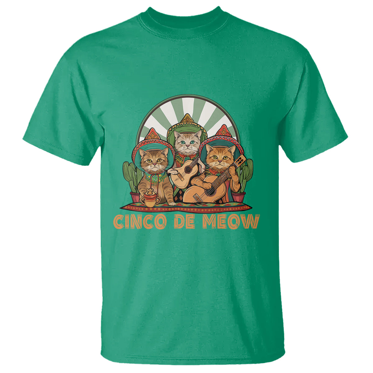 Cinco De Mayo Cat Lover T Shirt Cute Mexican Cat Mariachi Cinco De Meow - Wonder Print Shop