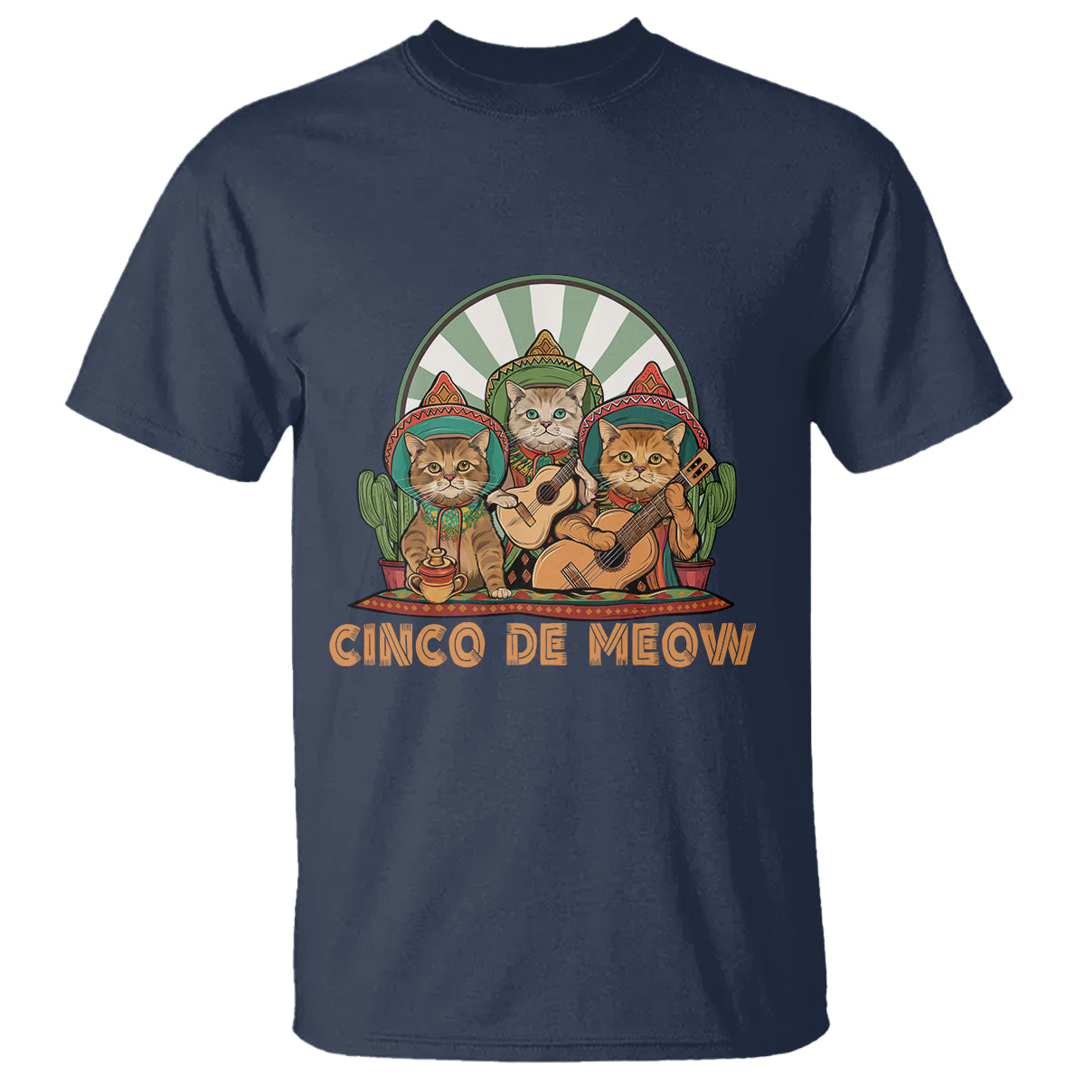 Cinco De Mayo Cat Lover T Shirt Cute Mexican Cat Mariachi Cinco De Meow - Wonder Print Shop