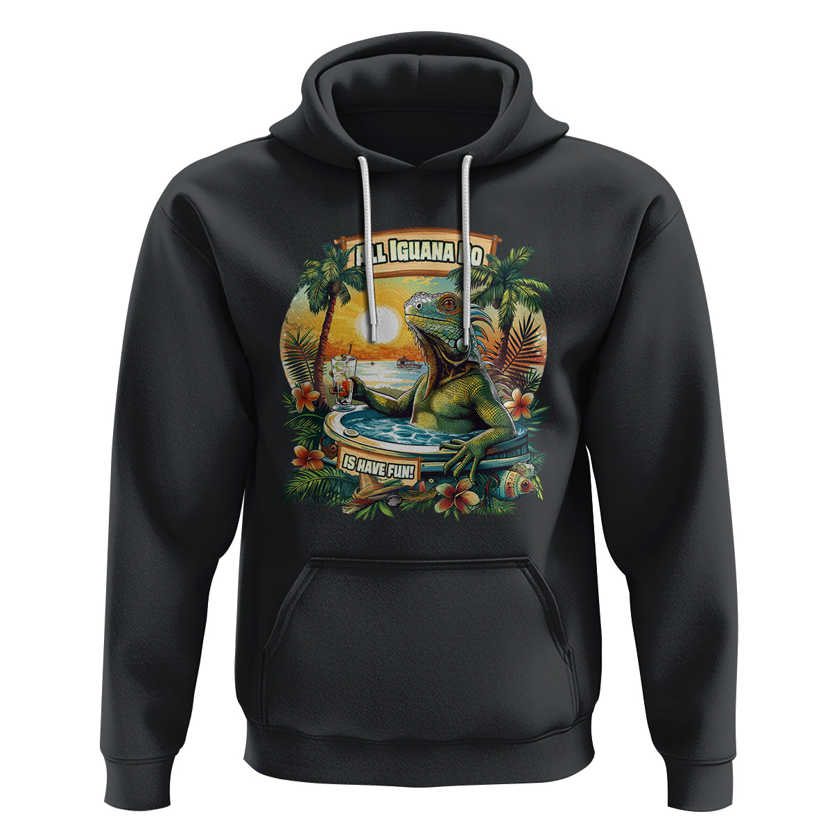 All Iguana Do Is Have Fun Cinco De Mayo Hoodie - Wonder Print Shop