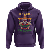 Funny Mexican Hoodie Relax Gringo I'm Legal Funny Skull Sombrero - Wonder Print Shop