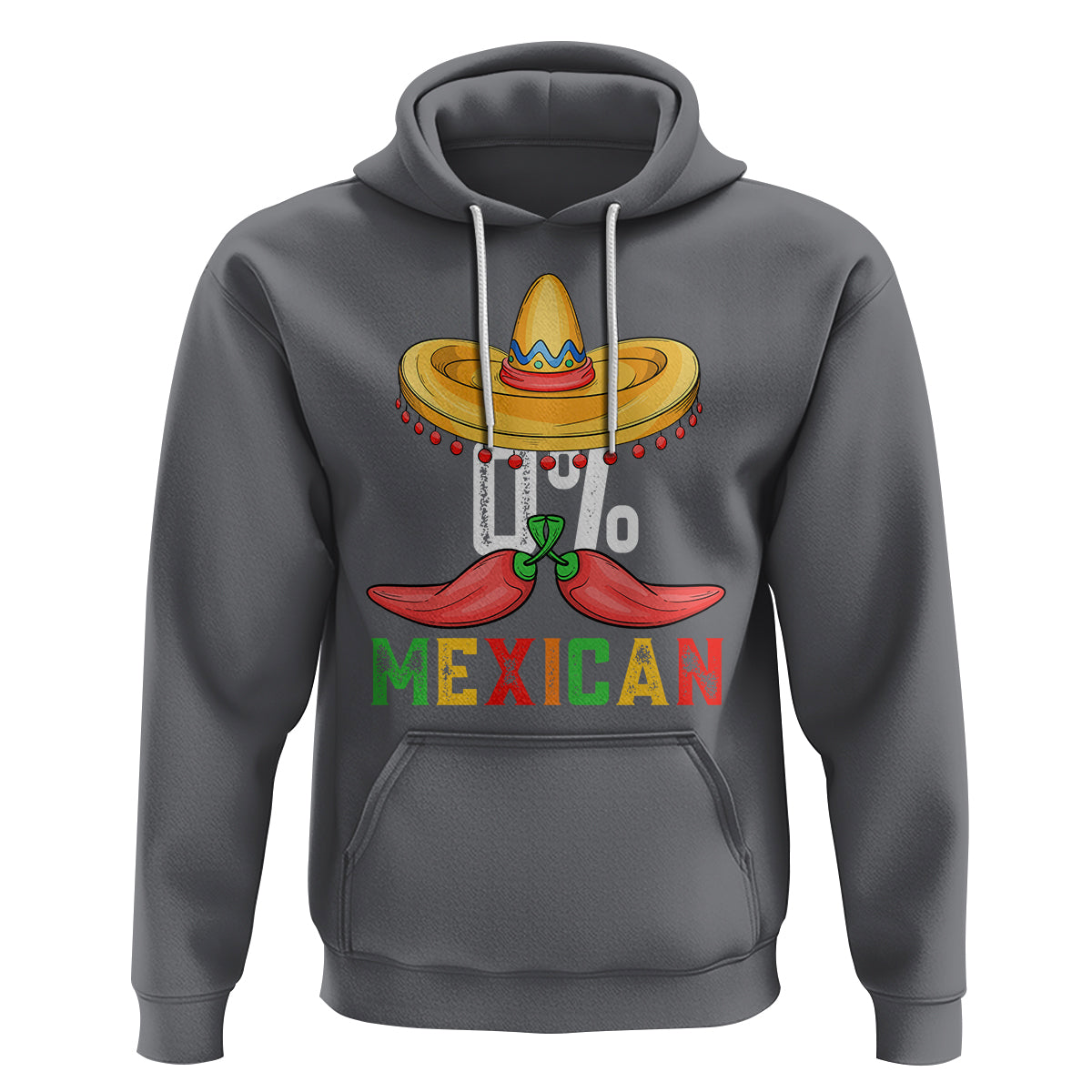 Funny Cinco De Mayo Hoodie 0% Mexican Fiesta Sombrero - Wonder Print Shop