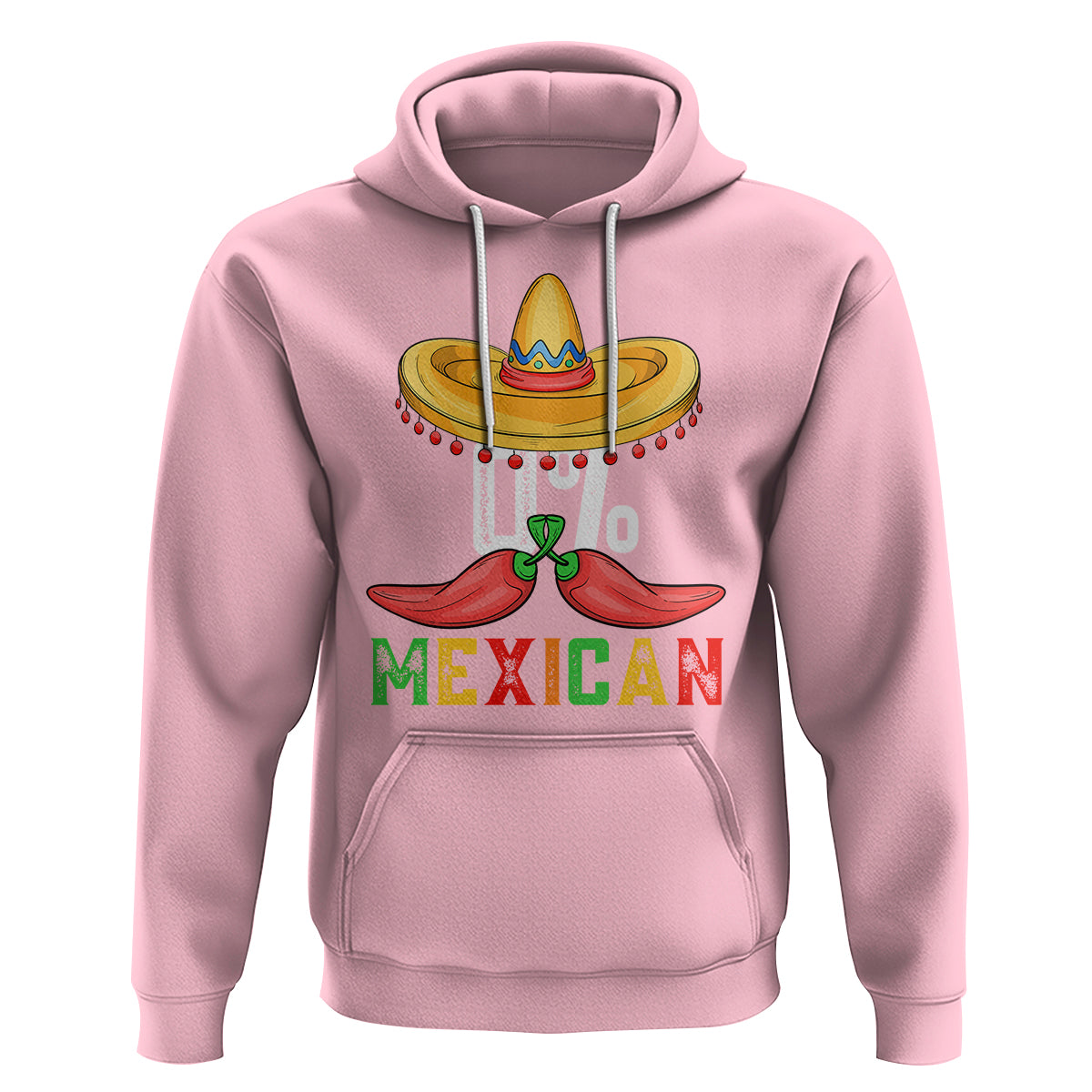 Funny Cinco De Mayo Hoodie 0% Mexican Fiesta Sombrero - Wonder Print Shop