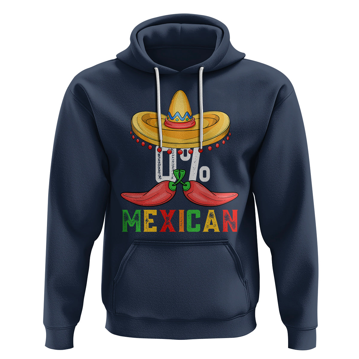 Funny Cinco De Mayo Hoodie 0% Mexican Fiesta Sombrero - Wonder Print Shop