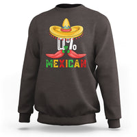 Funny Cinco De Mayo Sweatshirt 0% Mexican Fiesta Sombrero - Wonder Print Shop