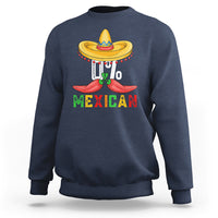 Funny Cinco De Mayo Sweatshirt 0% Mexican Fiesta Sombrero - Wonder Print Shop