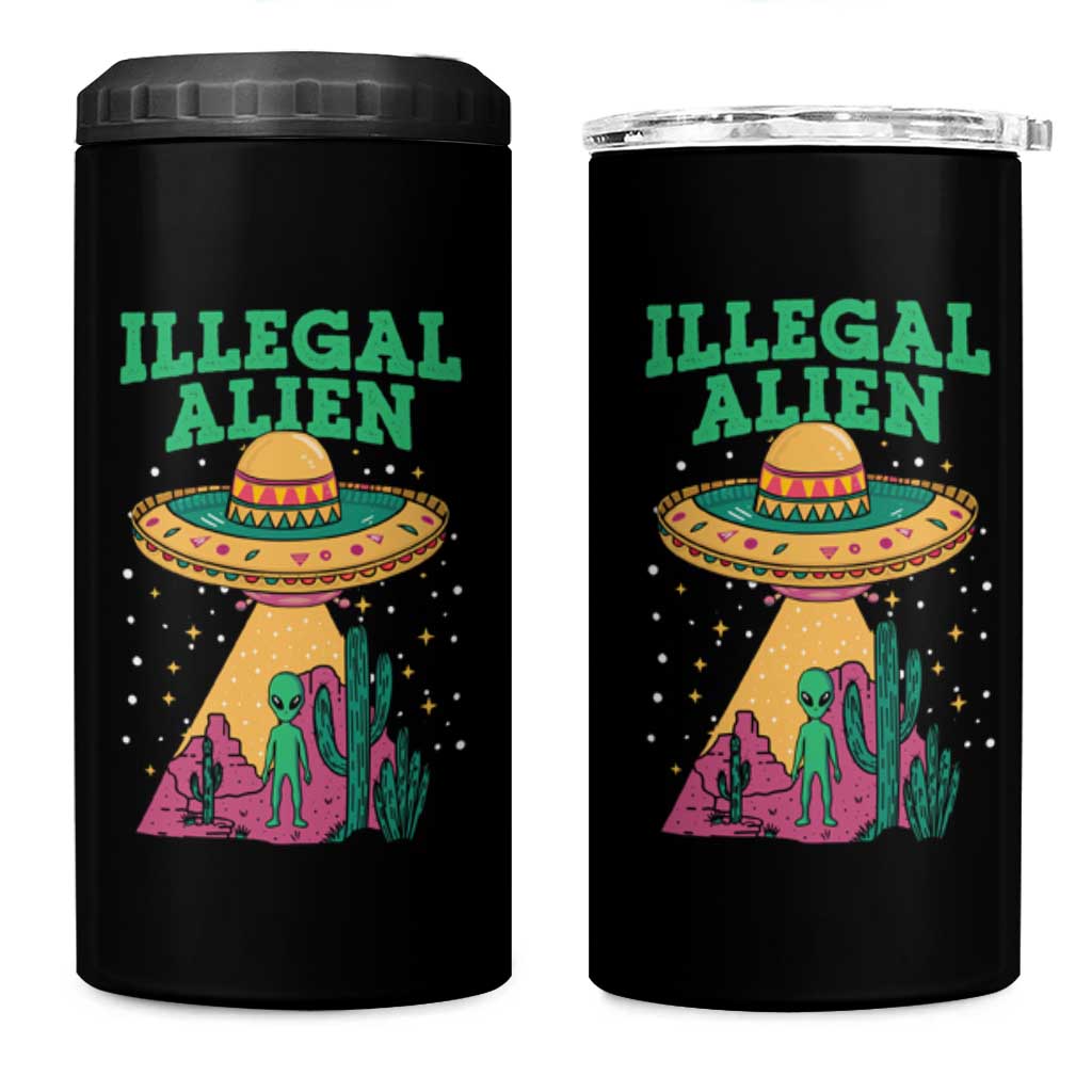 Funny Mexican Illegal Alien 4 in 1 Can Cooler Tumbler