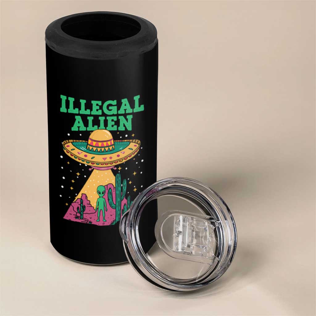 Funny Mexican Illegal Alien 4 in 1 Can Cooler Tumbler