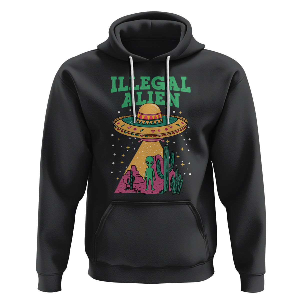 Funny Mexican Illegal Alien Hoodie - Wonder Print Shop