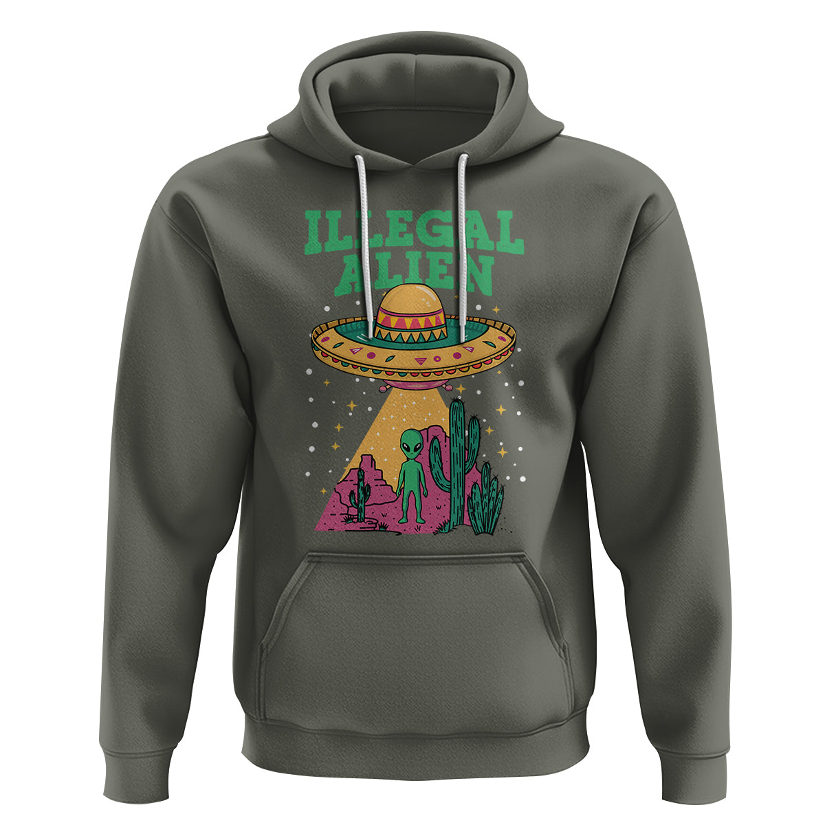 Funny Mexican Illegal Alien Hoodie - Wonder Print Shop