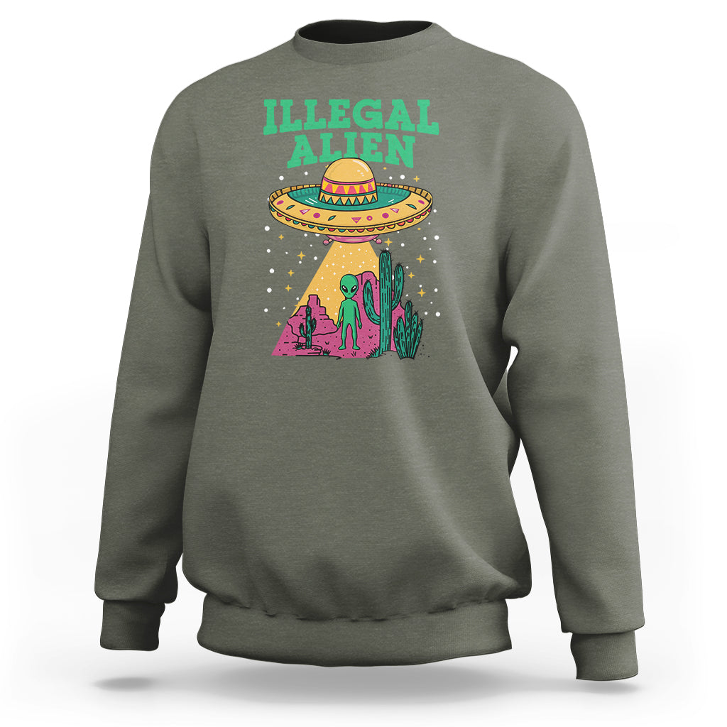 Funny Mexican Illegal Alien Sweatshirt - Wonder Print Shop