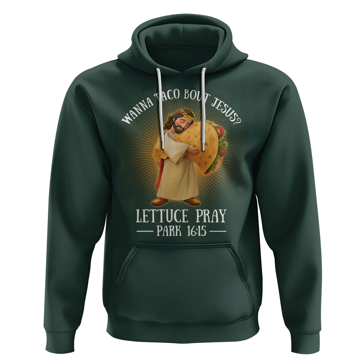 Taco Lover Hoodie Wanna Taco Bout Jesus Cinco de Mayo Christian - Wonder Print Shop