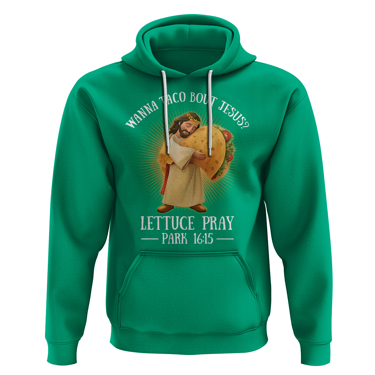 Taco Lover Hoodie Wanna Taco Bout Jesus Cinco de Mayo Christian - Wonder Print Shop