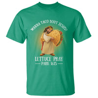 Taco Lover T Shirt Wanna Taco Bout Jesus Cinco de Mayo Christian - Wonder Print Shop