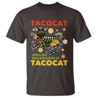 Funny Taco Cat Lover T Shirt Tacocat Spelled Backwards Tacos And Mexican Cats - Wonder Print Shop
