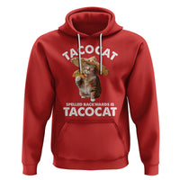 Funny Taco Cat Lover Hoodie Tacocat Spelled Backwards Tacos And Meme Cats - Wonder Print Shop