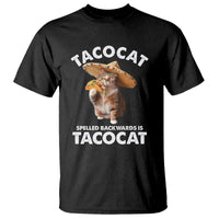Funny Taco Cat Lover T Shirt Tacocat Spelled Backwards Tacos And Meme Cats - Wonder Print Shop