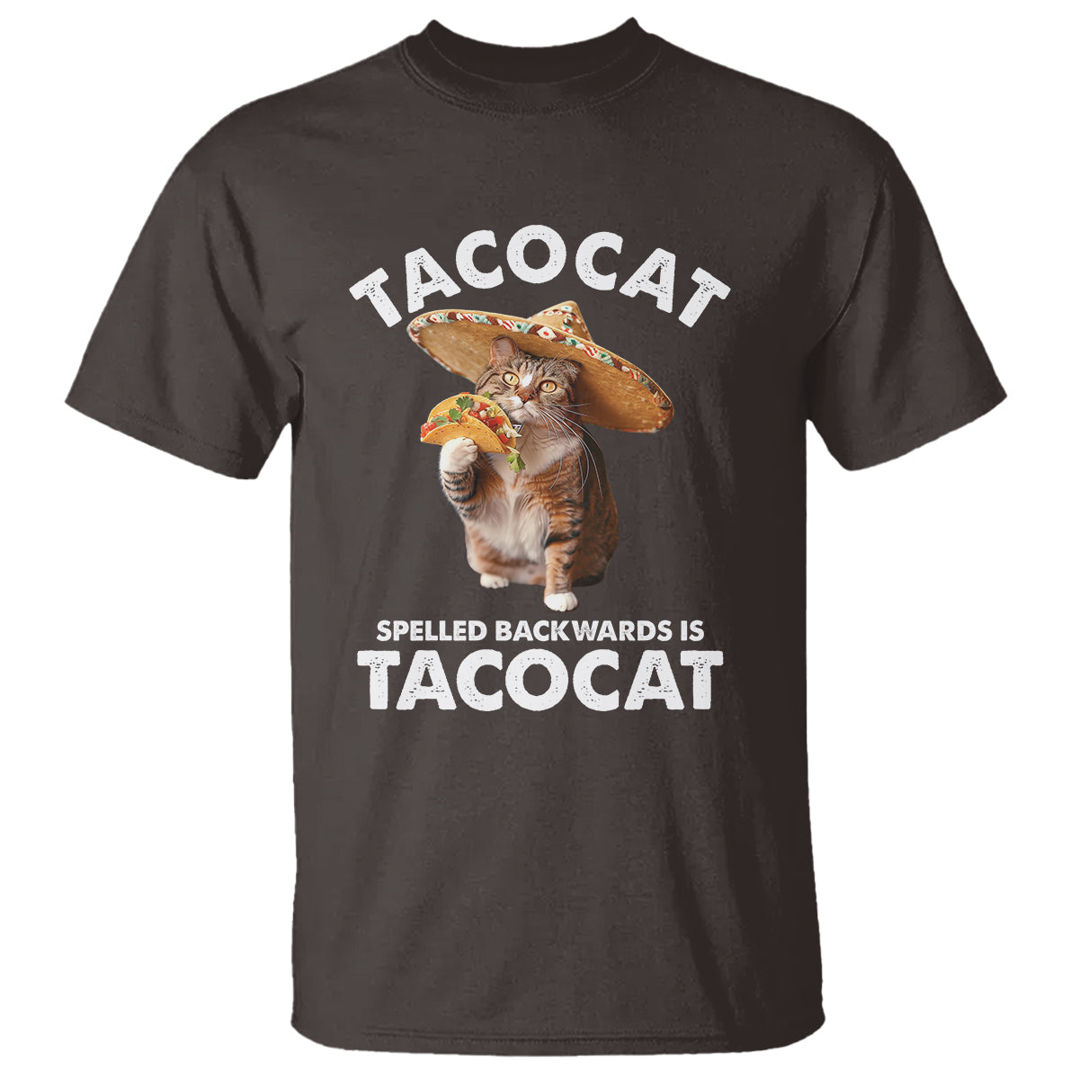 Funny Taco Cat Lover T Shirt Tacocat Spelled Backwards Tacos And Meme Cats - Wonder Print Shop