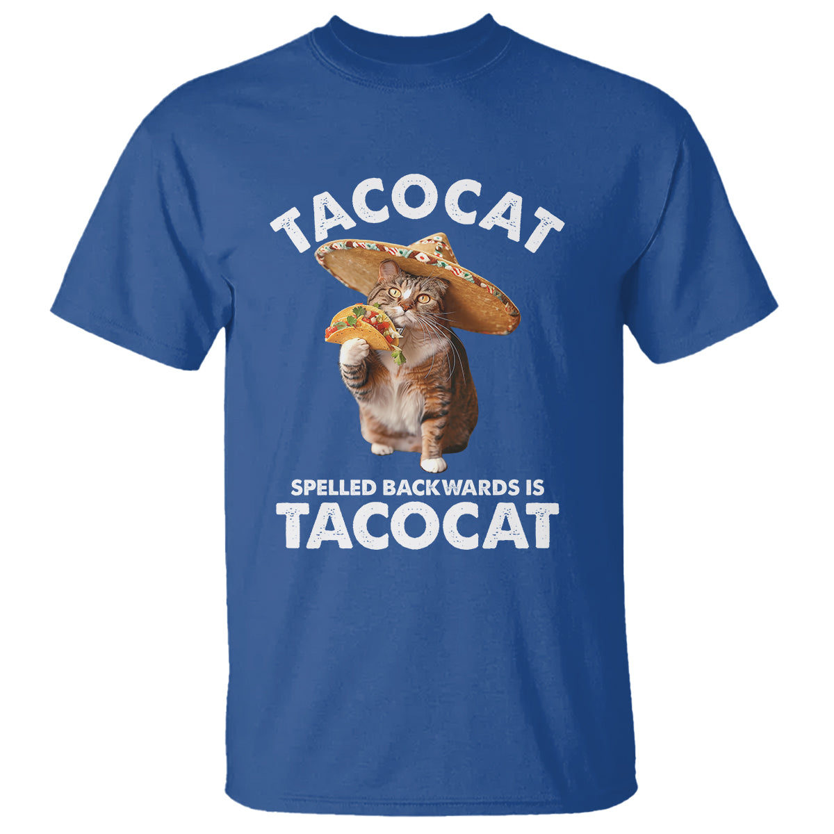 Funny Taco Cat Lover T Shirt Tacocat Spelled Backwards Tacos And Meme Cats - Wonder Print Shop