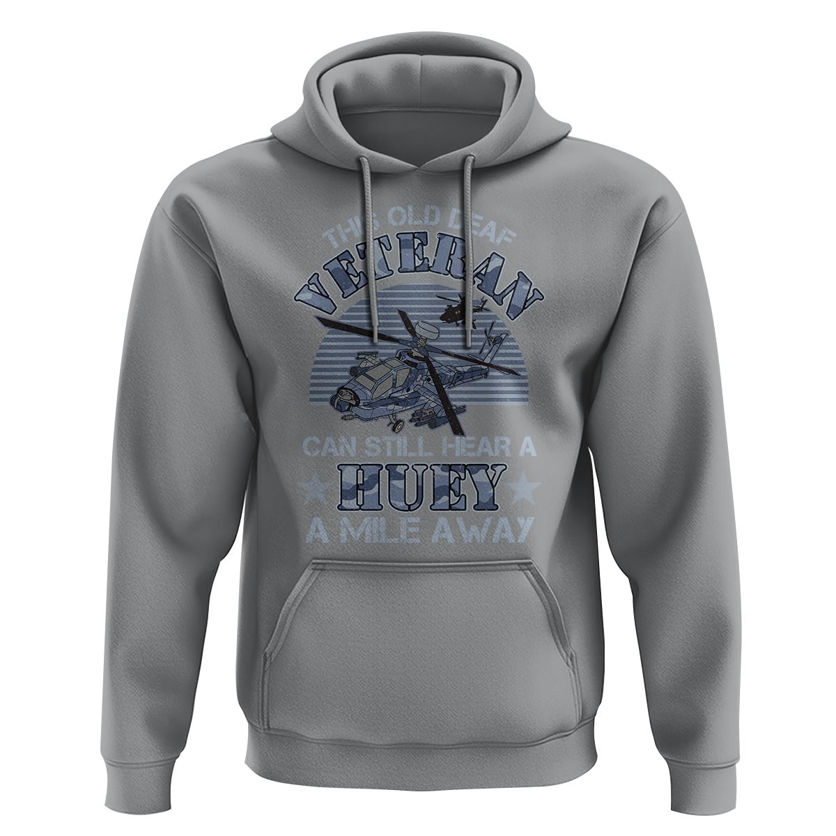 Helicopter Pilot Veteran Hoodie This Old Deaf Veteran Can Still Hear A Huey A Mile Away - Wonder Print Shop
