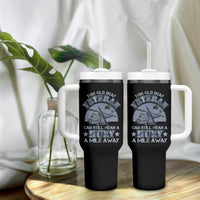 Helicopter Pilot Veteran Tumbler With Handle This Old Deaf Veteran Can Still Hear A Huey A Mile Away