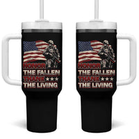 Veteran Tumbler With Handle Honor The Fallen Thank The Living Memorial Day