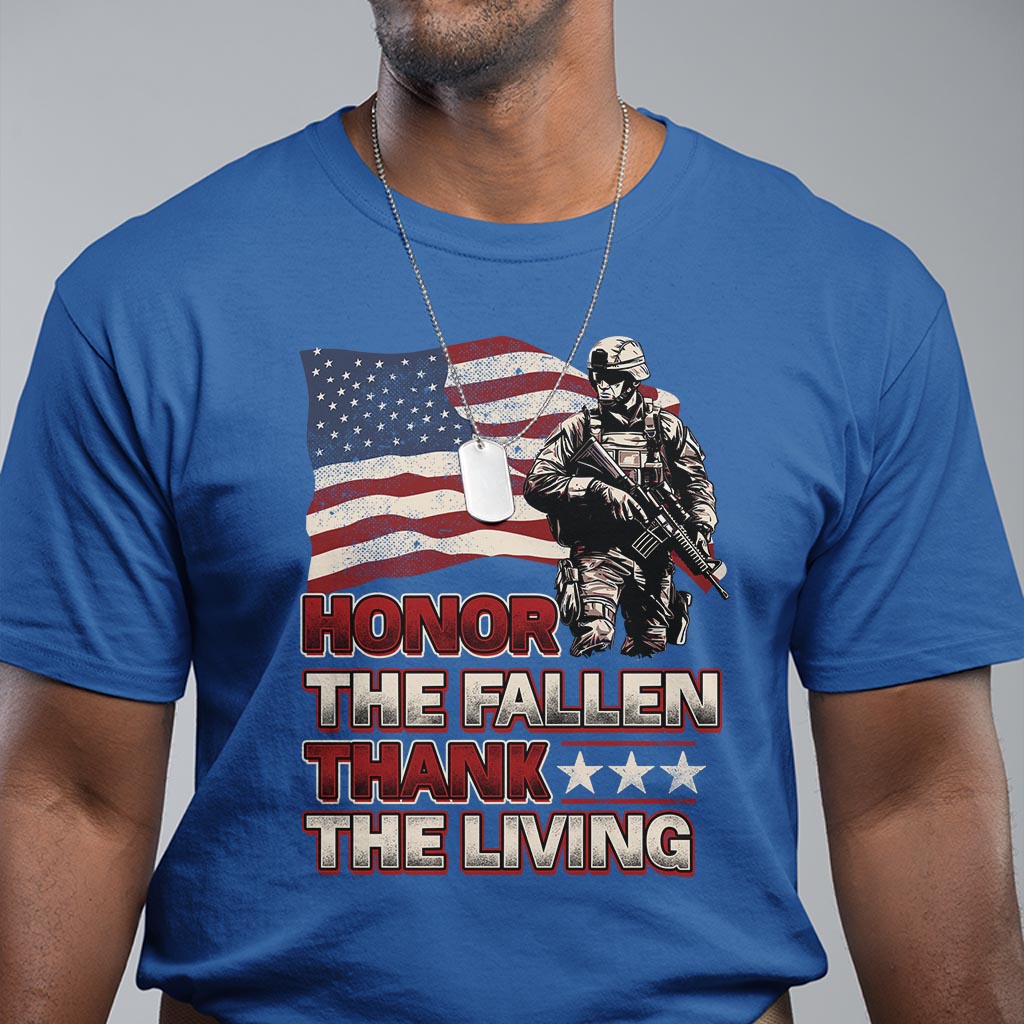 Veteran T Shirt Honor The Fallen Thank The Living Memorial Day - Wonder Print Shop