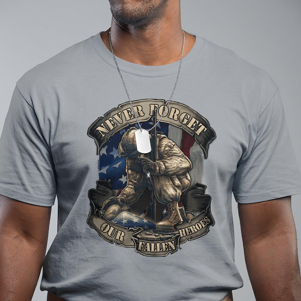 Veteran T Shirt Never Forget Our Fallen Heroes Memorial Day - Wonder Print Shop
