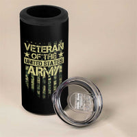 Veteran Of The United States Army 4 in 1 Can Cooler Tumbler