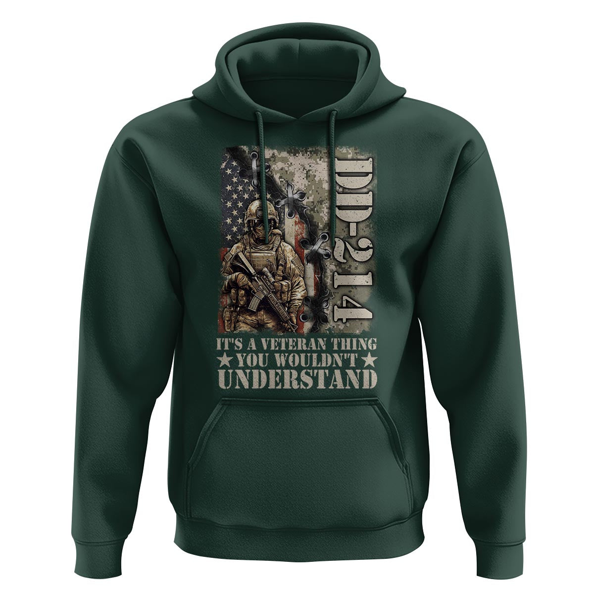 Army Forces Retirement DD-214 Hoodie It's A Veteran Thing You Wouldn't Understand - Wonder Print Shop