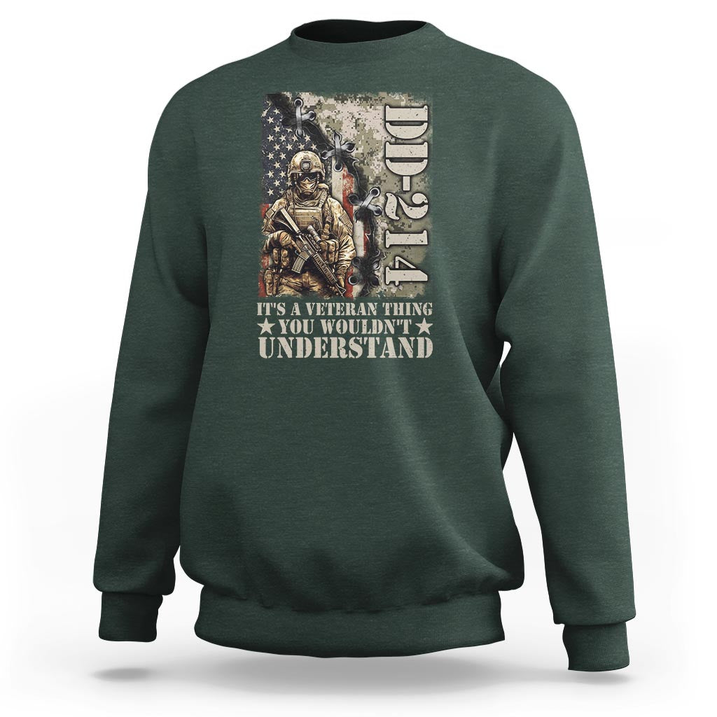 Army Forces Retirement DD-214 Sweatshirt It's A Veteran Thing You Wouldn't Understand - Wonder Print Shop
